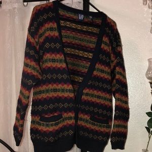 Funky patterned GAP cardigan/sweater.